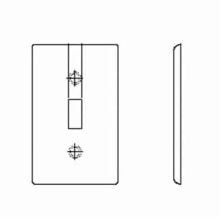 Wallplates 2 Gang Wallplate Toggle-Blank Lt Almond